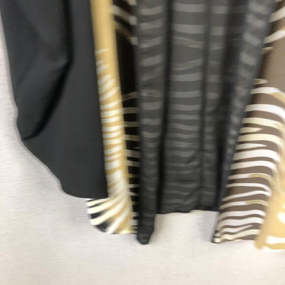 Very Vollbracht Kimono Jacket Womens Missy Black Zebra Sheer Open Front MV50747 - Picture 8 of 16